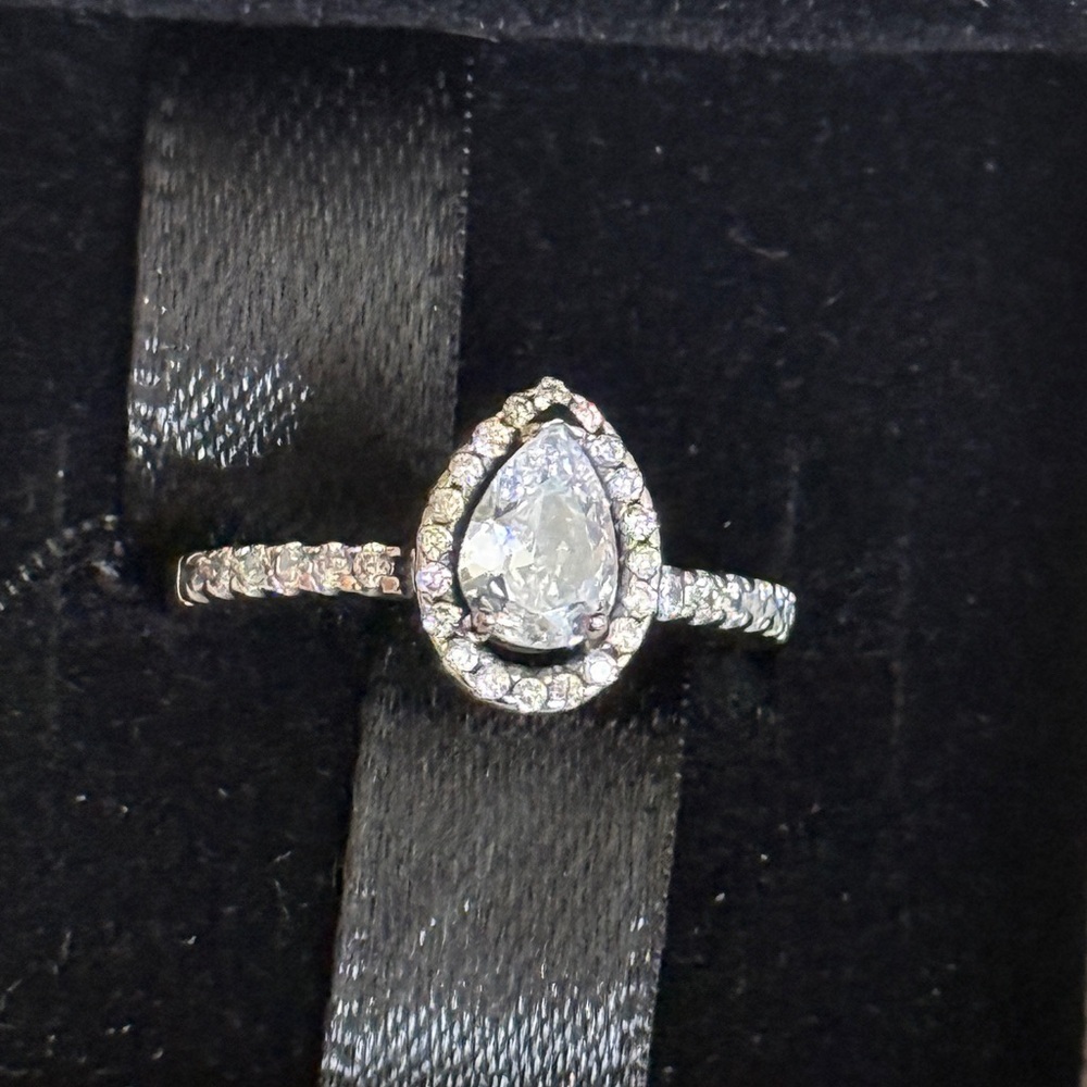 Pandora Silver Teardrop Halo Ring - Picture 2 of 2